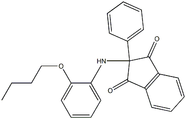 2-(2-butoxyanilino)-2-phenylindene-1,3-dione Struktur