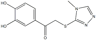 1-(3,4-dihydroxyphenyl)-2-[(4-methyl-1,2,4-triazol-3-yl)sulfanyl]ethanone Struktur