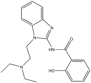 N-[1-[2-(diethylamino)ethyl]benzimidazol-2-yl]-2-hydroxybenzamide Struktur