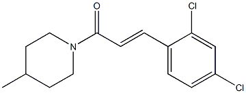 (E)-3-(2,4-dichlorophenyl)-1-(4-methylpiperidin-1-yl)prop-2-en-1-one Struktur