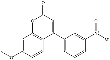 7-methoxy-4-(3-nitrophenyl)chromen-2-one Struktur