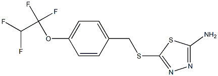 5-[[4-(1,1,2,2-tetrafluoroethoxy)phenyl]methylsulfanyl]-1,3,4-thiadiazol-2-amine Struktur