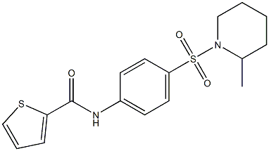 N-[4-(2-methylpiperidin-1-yl)sulfonylphenyl]thiophene-2-carboxamide Structure