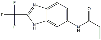 N-[2-(trifluoromethyl)-3H-benzimidazol-5-yl]propanamide Struktur