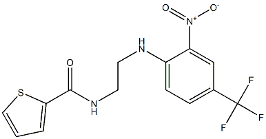 N-[2-[2-nitro-4-(trifluoromethyl)anilino]ethyl]thiophene-2-carboxamide Struktur