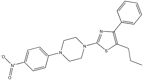 2-[4-(4-nitrophenyl)piperazin-1-yl]-4-phenyl-5-propyl-1,3-thiazole Struktur