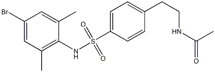 N-[2-[4-[(4-bromo-2,6-dimethylphenyl)sulfamoyl]phenyl]ethyl]acetamide Struktur