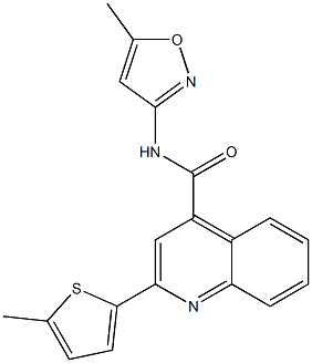 N-(5-methyl-1,2-oxazol-3-yl)-2-(5-methylthiophen-2-yl)quinoline-4-carboxamide Structure