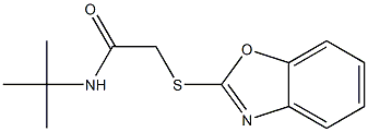 2-(1,3-benzoxazol-2-ylsulfanyl)-N-tert-butylacetamide Struktur