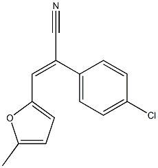 (E)-2-(4-chlorophenyl)-3-(5-methylfuran-2-yl)prop-2-enenitrile Struktur