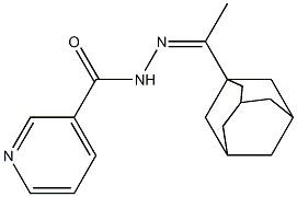 N-[(Z)-1-(1-adamantyl)ethylideneamino]pyridine-3-carboxamide Struktur