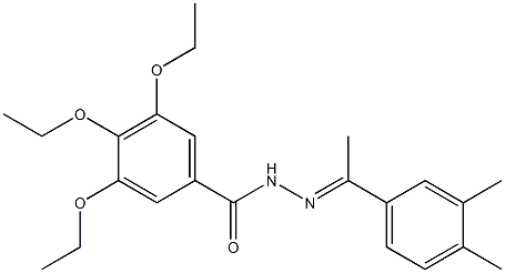 N-[(E)-1-(3,4-dimethylphenyl)ethylideneamino]-3,4,5-triethoxybenzamide Struktur