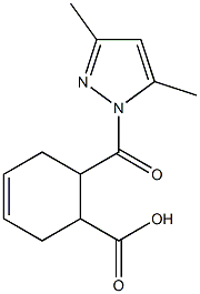 6-(3,5-dimethylpyrazole-1-carbonyl)cyclohex-3-ene-1-carboxylic acid Struktur