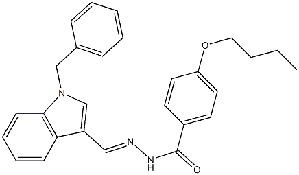 N-[(E)-(1-benzylindol-3-yl)methylideneamino]-4-butoxybenzamide Struktur