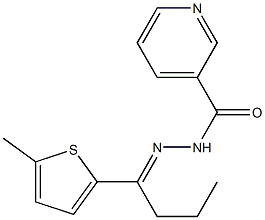 N-[(E)-1-(5-methylthiophen-2-yl)butylideneamino]pyridine-3-carboxamide Struktur