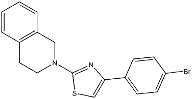 4-(4-bromophenyl)-2-(3,4-dihydro-1H-isoquinolin-2-yl)-1,3-thiazole Struktur