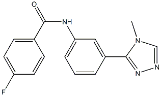 4-fluoro-N-[3-(4-methyl-1,2,4-triazol-3-yl)phenyl]benzamide Struktur