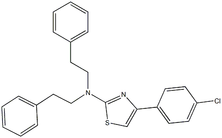 4-(4-chlorophenyl)-N,N-bis(2-phenylethyl)-1,3-thiazol-2-amine Struktur