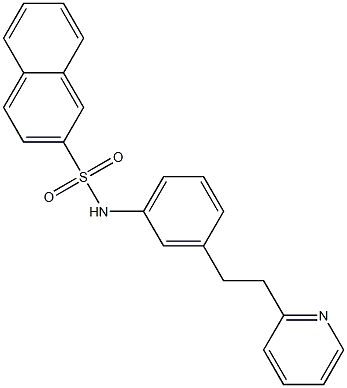 N-[3-(2-pyridin-2-ylethyl)phenyl]naphthalene-2-sulfonamide Struktur