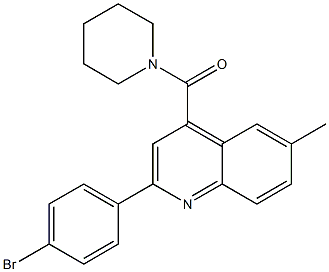 [2-(4-bromophenyl)-6-methylquinolin-4-yl]-piperidin-1-ylmethanone Struktur