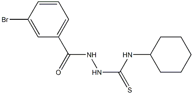 1-[(3-bromobenzoyl)amino]-3-cyclohexylthiourea Struktur