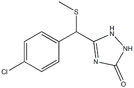 5-[(4-chlorophenyl)methylsulfanylmethyl]-1,2-dihydro-1,2,4-triazol-3-one Struktur