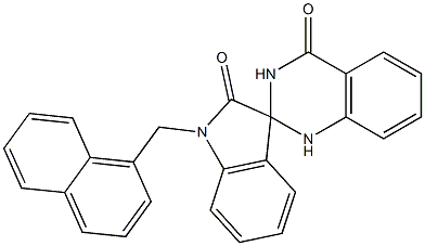 1'-(naphthalen-1-ylmethyl)spiro[1,3-dihydroquinazoline-2,3'-indole]-2',4-dione Struktur