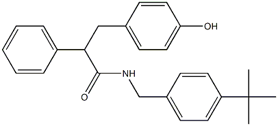 N-[(4-tert-butylphenyl)methyl]-3-(4-hydroxyphenyl)-2-phenylpropanamide Struktur