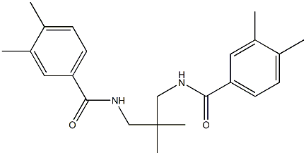 N-[3-[(3,4-dimethylbenzoyl)amino]-2,2-dimethylpropyl]-3,4-dimethylbenzamide Struktur