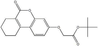 tert-butyl 2-[(6-oxo-7,8,9,10-tetrahydrobenzo[c]chromen-3-yl)oxy]acetate Struktur