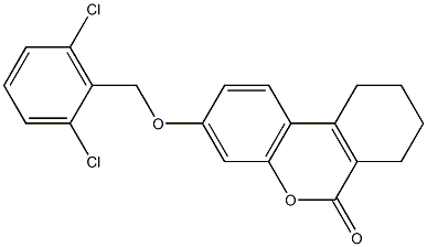 3-[(2,6-dichlorophenyl)methoxy]-7,8,9,10-tetrahydrobenzo[c]chromen-6-one Struktur