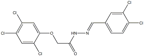 N-[(E)-(3,4-dichlorophenyl)methylideneamino]-2-(2,4,5-trichlorophenoxy)acetamide Struktur