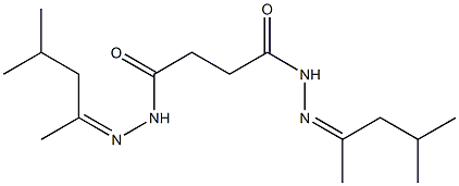 N,N'-bis[(Z)-4-methylpentan-2-ylideneamino]butanediamide Struktur