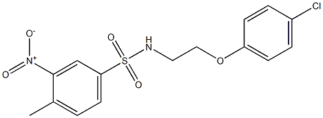 N-[2-(4-chlorophenoxy)ethyl]-4-methyl-3-nitrobenzenesulfonamide Struktur