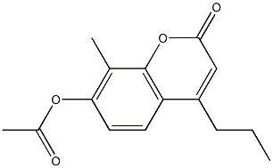 (8-methyl-2-oxo-4-propylchromen-7-yl) acetate Struktur