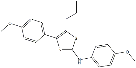 N,4-bis(4-methoxyphenyl)-5-propyl-1,3-thiazol-2-amine Struktur