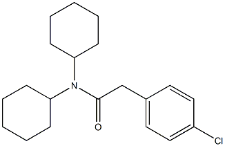 2-(4-chlorophenyl)-N,N-dicyclohexylacetamide Struktur