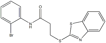 3-(1,3-benzothiazol-2-ylsulfanyl)-N-(2-bromophenyl)propanamide Struktur