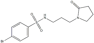 4-bromo-N-[3-(2-oxopyrrolidin-1-yl)propyl]benzenesulfonamide Struktur