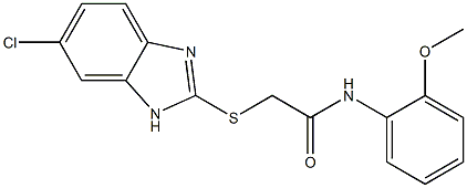 2-[(6-chloro-1H-benzimidazol-2-yl)sulfanyl]-N-(2-methoxyphenyl)acetamide Struktur