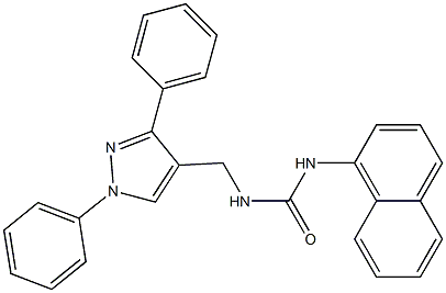 1-[(1,3-diphenylpyrazol-4-yl)methyl]-3-naphthalen-1-ylurea Struktur