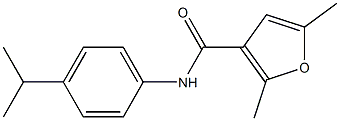 2,5-dimethyl-N-(4-propan-2-ylphenyl)furan-3-carboxamide Struktur