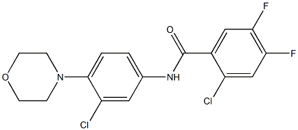 2-chloro-N-(3-chloro-4-morpholin-4-ylphenyl)-4,5-difluorobenzamide Structure