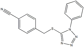 4-[(1-phenyltetrazol-5-yl)sulfanylmethyl]benzonitrile Struktur