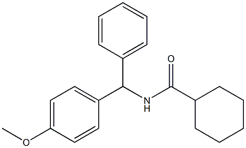 N-[(4-methoxyphenyl)-phenylmethyl]cyclohexanecarboxamide Struktur