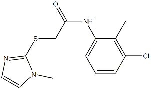 N-(3-chloro-2-methylphenyl)-2-(1-methylimidazol-2-yl)sulfanylacetamide Struktur