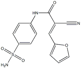 (E)-2-cyano-3-(furan-2-yl)-N-(4-sulfamoylphenyl)prop-2-enamide Struktur