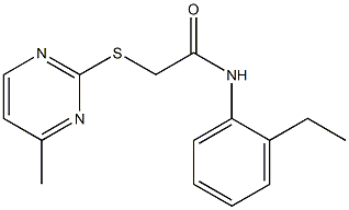 N-(2-ethylphenyl)-2-(4-methylpyrimidin-2-yl)sulfanylacetamide Struktur