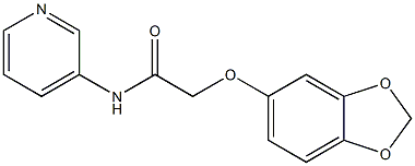 2-(1,3-benzodioxol-5-yloxy)-N-pyridin-3-ylacetamide Struktur