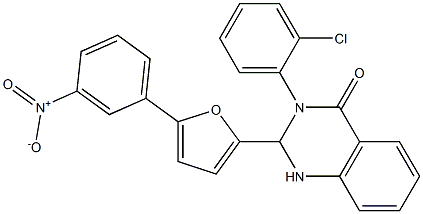 3-(2-chlorophenyl)-2-[5-(3-nitrophenyl)furan-2-yl]-1,2-dihydroquinazolin-4-one Struktur